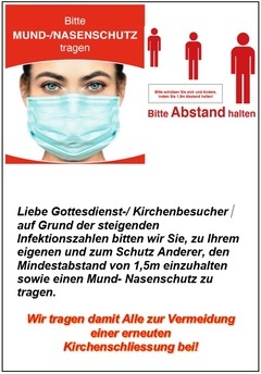 Mund-/Nasenschutz tragen! Mund-/Nasenschutz tragen!