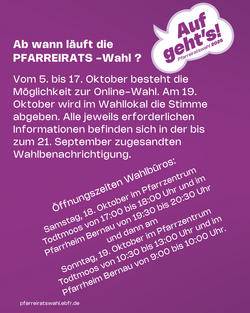 Wahlbekanntmachung Pfarreiratswahl 2025